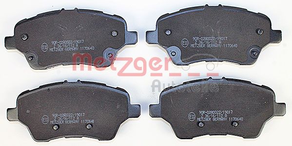 METZGER 1170640 Bremsbelagsatz, Scheibenbremse